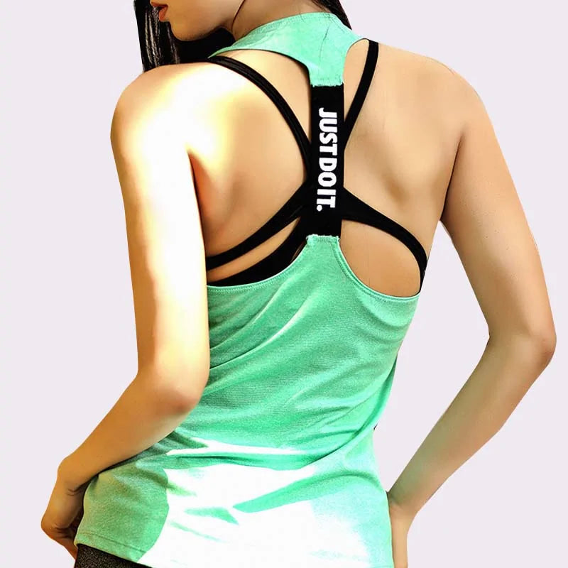 Women Sleeveless Fitness Vest Shirt